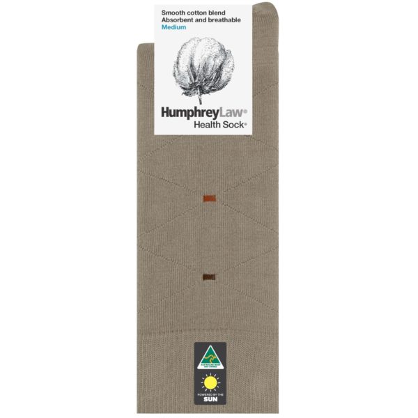 85% Mercerised Cotton Men’s Health Sock® – 3 Squares Pattern (Style 51C)