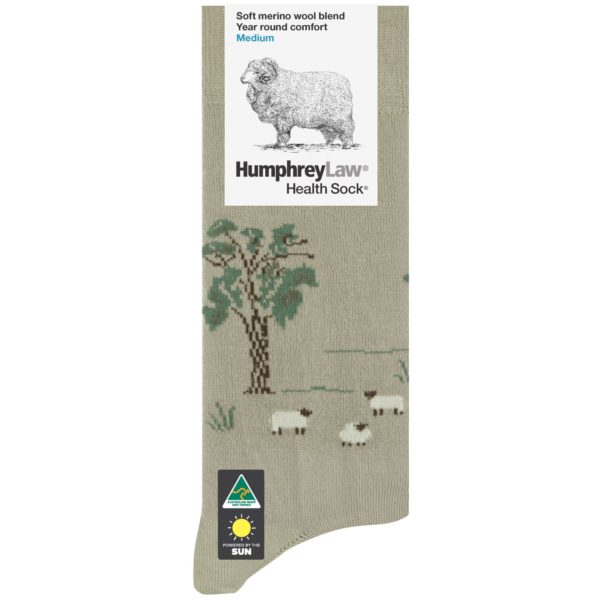60% Fine Merino Wool Tourist Health Sock® – Sheep Pattern (Style 85C)